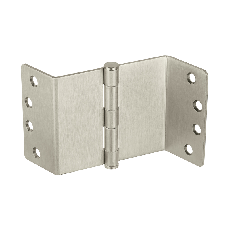 McKinney T2895-3-1/2-US15-5/8R Full Mortise Swing Clear Standard Weight Plain Bearing Hinge, Five Knuckle, 619 Satin Nickel Plated, Clear Coated Finish