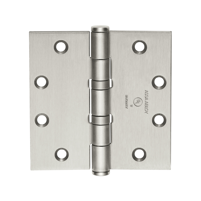McKinney TA2314-4-1/2x4 Full Mortise Standard Weight Bearing Hinge, Five Knuckle - US32D-630 Satin Stainless Steel