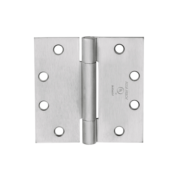 McKinney TA314-4-1/2x4-US32D Full Mortise Standard Weight Concealed Bearing Hinge, Three Knuckle, 630 Satin Stainless Steel Finish