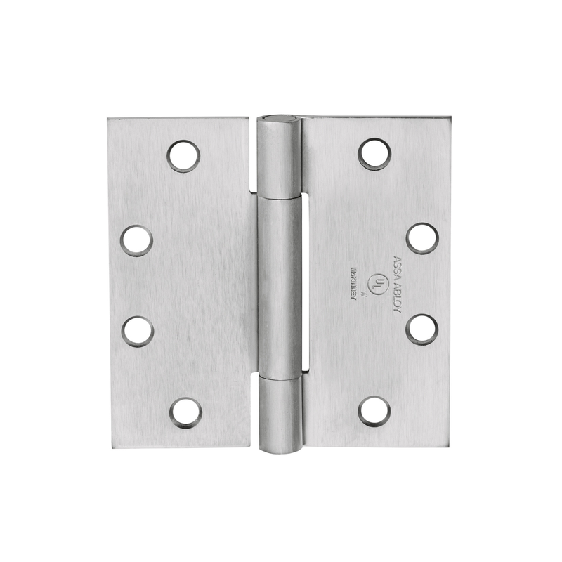 McKinney TA314-4-1/2x4-US32D Full Mortise Standard Weight Concealed Bearing Hinge, Three Knuckle, 630 Satin Stainless Steel Finish