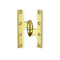 McKinney TA3383-6 Olive Knuckle Hinge Standard Weight, Two Knuckle - US3-605 Bright Brass - RH Right Hand