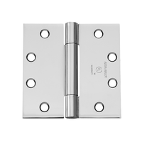 McKinney TA714-4-1/2x4 Full Mortise Standard Weight Concealed Bearing Hinge, Three Knuckle - US26-625 Bright Chrome