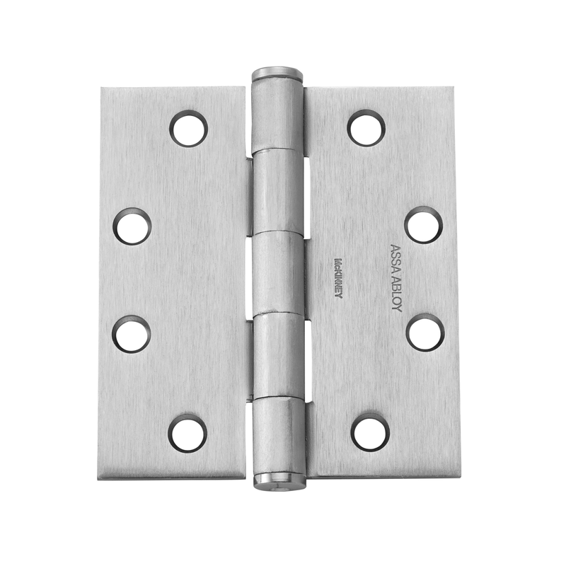 McKinney TCA2714-4-1/2x4-1/2-US26D Full Mortise Standard Weight Concealed Bearing Hinge, Five Knuckle, 626 Satin Chrome Finish