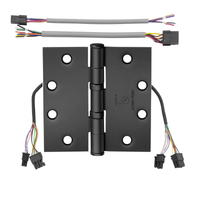 McKinney TA714-4-1/2x4-1/2-QC12 Electrified Full Mortise Standard Weight Concealed Bearing Hinge, [12] Wires With Quick Connect - BSP Black Suede Powder Coat