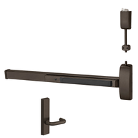 Sargent NB-8715-G-ETJ-84 Surface Vertical Rod Exit Device, Passage Function, For 43-48 Inch Width, 84 Inch Height Door, Hex Key Dogging, Less Bottom Rod, US10BE-613E Dark Oxidized Bronze