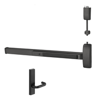 Sargent NB-8715-J-ETJ-84 Surface Vertical Rod Exit Device, Passage Function, For 37-42 Inch Width, 84 Inch Height Door, Hex Key Dogging, Less Bottom Rod, BSP Black Suede Powder Coat