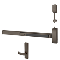 Sargent NB-8715-J-ETL-84 Surface Vertical Rod Exit Device, Passage Function, For 37-42 Inch Width, 84 Inch Height Door, Hex Key Dogging, Less Bottom Rod, US10B-613 Oil Rubbed Bronze