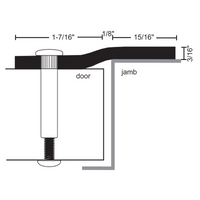 NGP 1392SP Steel Security Offset Astragal, Heavy Duty, For 1-3/4" Thick Door, Steel primed Finish