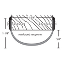 NGP 14RDBK-SET-1 3/4 Specialty Door Astragal Set Of [2], For 1 3/4" Thick Doors, Black Rubber Covered Fabric, Dark Bronze Finish
