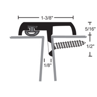 NGP 158NA Overlappring Astragal [1], Black Neoprene seal, Anodized Aluminum Finish