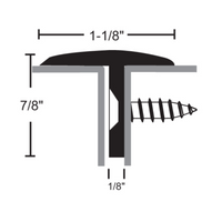 NGP 176DKB-NGP Over Lapping Astragal [1], 1 1/8" wide, 7/8" Height, Dark Bronze Finish