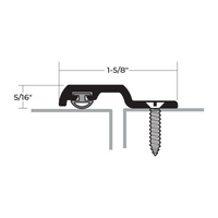 NGP 178SA OverLapping Astragal, Black Silicone Seal, 5/16" Height, 1 5/8" Width, Anodized Aluminum