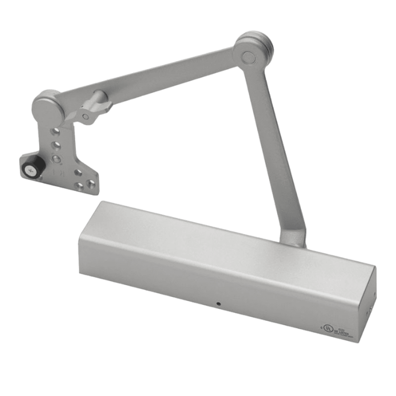 Norton 210-HDH 689 aluminum heavy duty surface door closer, hold open arm, tri-mount, non-handed