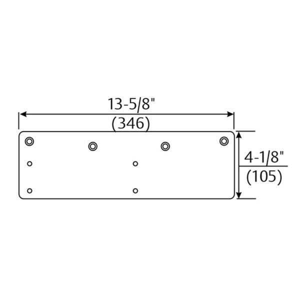 Norton 7787 Drop Plate, Low Ceiling Clearance, For 7500 Series Door Closer