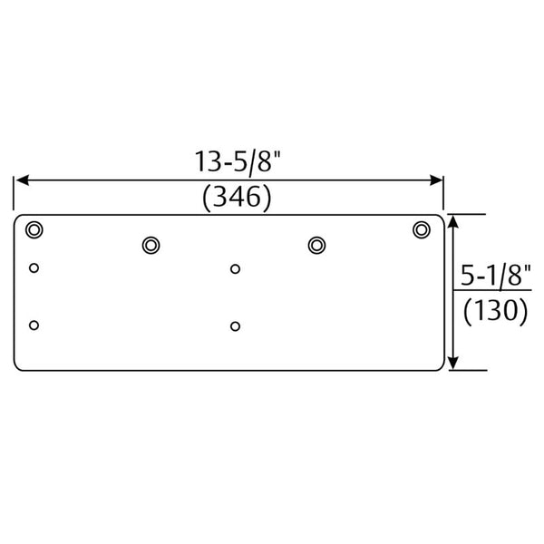 Norton 7788 Drop Plate, Narrow Top Rail, For 7500 Series Door Closer Mounting Plate