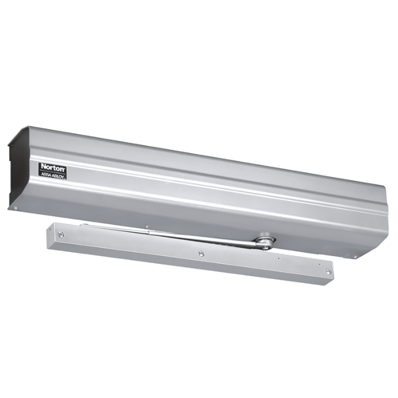 Norton 5740-689 low energy surface-mounted door operator, aluminum finish, universal push/pull arm