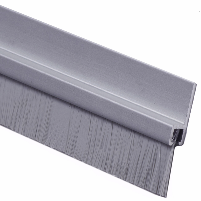 Pemko 18061CNB Brush Door Sweep 5/8" Grey Nylon Brush Clear Anodized