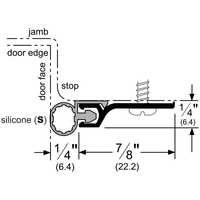 Pemko 303DS Standard Perimeter Gasketing Silicone Dark Bronze Aluminum dimensions
