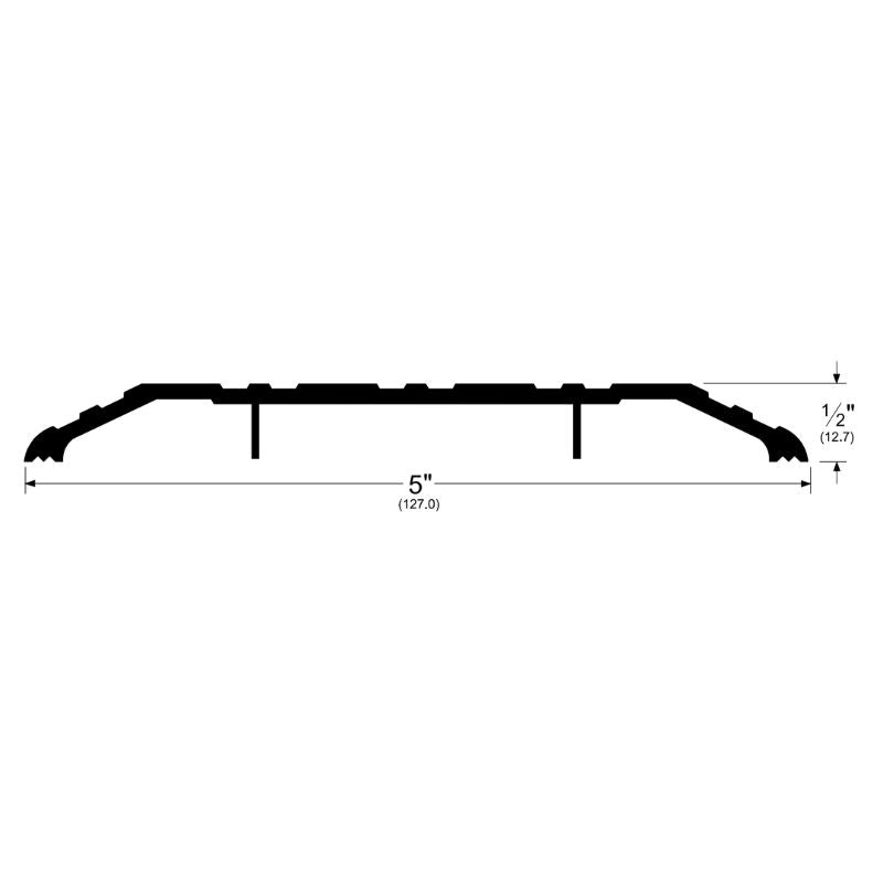 Pemko 171A Door Saddle Threshold - 5" Width, 1/2" Height, Mill Finish Aluminum