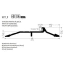 Pemko 177AT Latching Panic Exit Door Saddle - 5" Width, 7/8" Height, ThermoSeal Insert Mill Finish Aluminum Fire rated