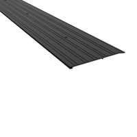 Pemko 2746x6BSPFG thermal barrier saddle threshold, ribbed Black Suede Powder Coat finish with screw holes