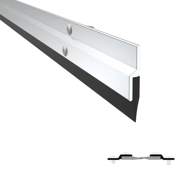 Pemko 305CN-84 Split Astragal, Grey Insert, Sold Each, Clear Anodized