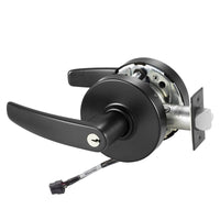Sargent RX-10XG04-LB-BSP black finish storeroom cylindrical lock, LA lever, request-to-exit, keyed, 24V wiring