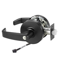 Sargent RX-10XG04-LL-BSP black storeroom cylindrical lock, request to exit, LA keyway lever with wiring