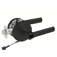 Sargent 70-RX-10XG04-LMB black storeroom cylindrical lock, LMB lever, request-to-exit, SFIC less core, BSP finish