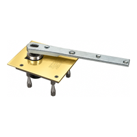 Rixson 117-3/4-LTP Bottom Center Hung Heavy Weight Pivot, Less Top Pivot, Non Handed, US3-605 Bright Brass