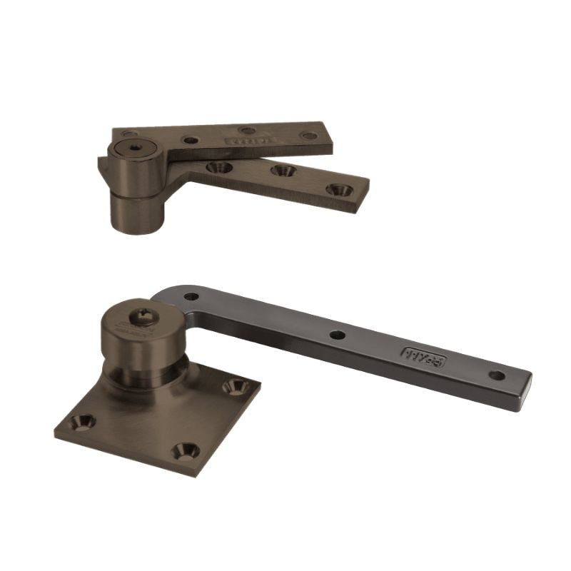 Buy FRMSAET Heavy Duty Stainless Steel Hidden Door Pivot Hinge System Furniture Hardware 360 Degree Rotation Wooden Invisible Door Hinges Set Up Down Shaft 1 Pack Small Black