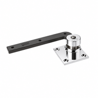 Rixson 117-LTP 625 bright chrome bottom 3/4" offset pivot with black arm, less top pivot
