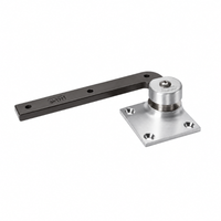 Rixson 117-LTP 626 satin chrome bottom 3/4" offset pivot, less top pivot, with mounting arm and base plate