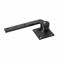 Rixson 117-LTP BSP black bottom 3/4" offset pivot with arm and square mounting plate, less top pivot