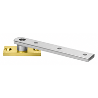 Rixson 128-3/4-LTP center hung pivot set, less top pivot, US605 bright brass base with steel arm