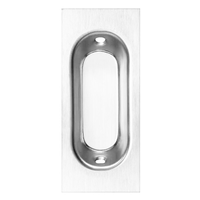 Rockwood 870 Wrought Flush Pull, 1 3/8 Inch X 3 3/16 Inch, Concealed Fasteners