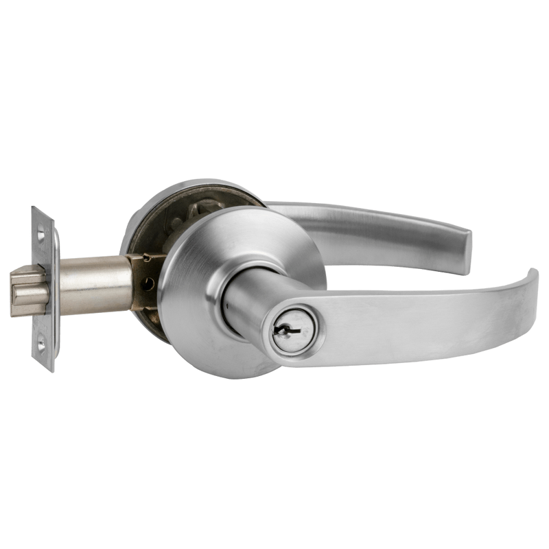 Schlage S80PD-NEP-626 Tubular Lock, Storeroom Function, Key in Lever Cylinder, Sch "C" Keyed Different, [2] Keys, Satin Chrome Finish