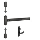 Sargent 55-12-8713-E-ETL-84-BSP Fire Rated Surface Vertical Rod Exit Device, (55) Request To Exit, ETL Trim, 84" Dr Height, 24"-32" Dr Width, BSP Finish