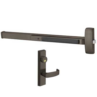 Sargent 55-12-8813-F-ETL Fire Rated Rim Exit Device, (55) Request-to-Exit, Key Locks/Unlocks Lever, 33"-36" Bar, ETL Trim