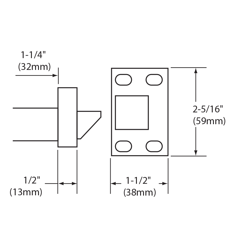 Sargent 654 BLACK Top Plate for Exit Devices