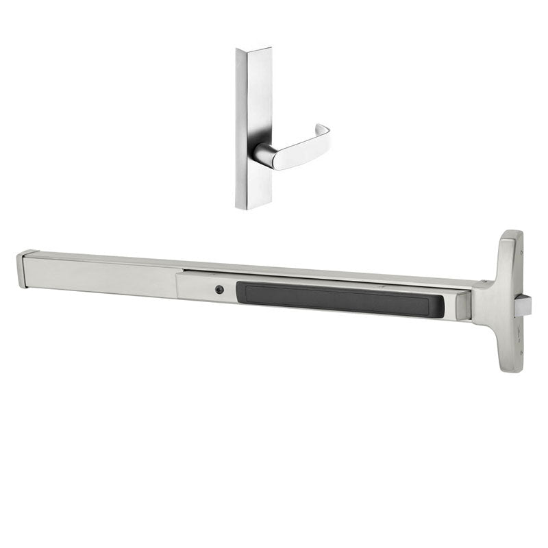 Rod Rim Exit Device Sargent 8515-F-ETL Narrow Stile Rim Exit Device, Passage Function, Non