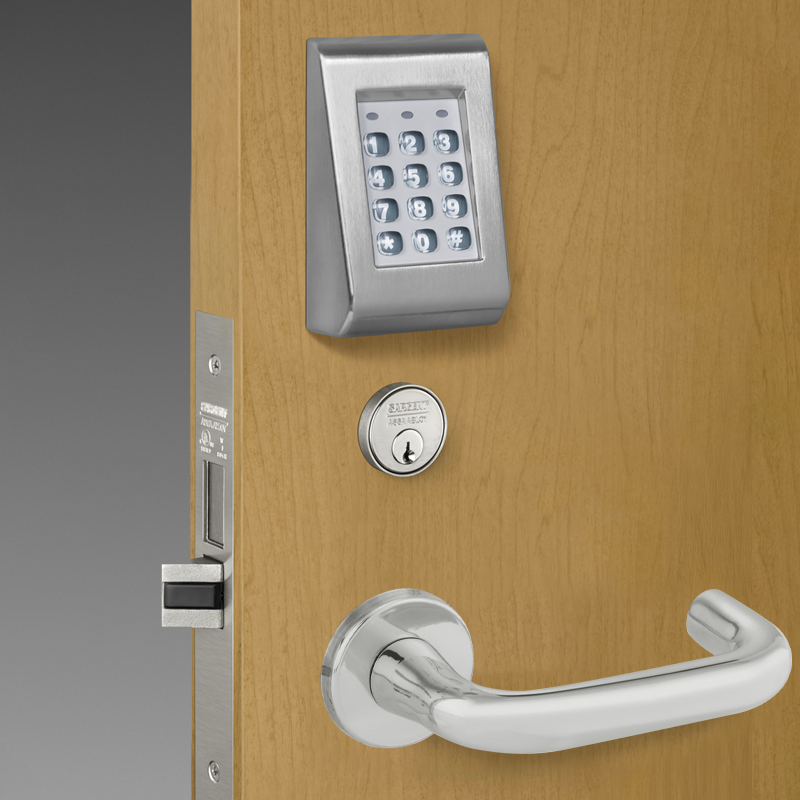 Spring Key Override Sargent KP-8278-LNJ Keypad Mortise Lock, Entry Key Override, No Deadbo