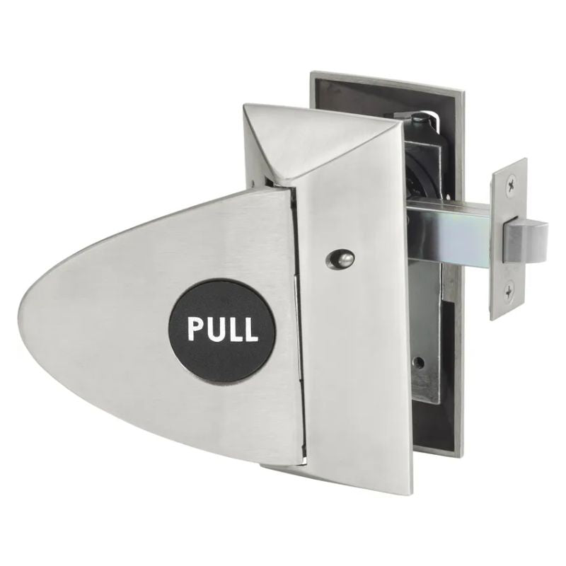 レア　50s Ken L Ration Door Push Pull Aluminum Pull Handle & Backing Plate | Discount Door Hardware