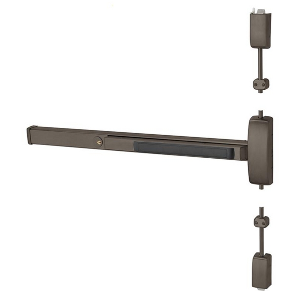 Sargent 55-12-8713-G-84, Fire Rated Surface Vertical Rod Exit Device, (55) Request to Exit Option, 84" Height, 43"-48" Bar