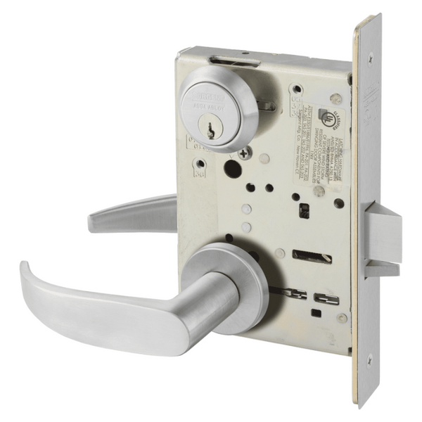 Sargent 8204-LNP-26D Storeroom or Closet Function Mortise Lock, LA Key
