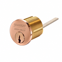 Sargent 34 LA KD Rim Cylinder - LA Keyway, Keyed Different, 6 Pin, US9 finish