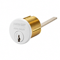 Sargent 34 LA KD Rim Cylinder - LA Keyway, Keyed Different, 6 Pin, WSP finish