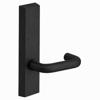 SARGENT 710-ETJ BSP dummy lever exit trim in black suede powder coat with rectangular escutcheon