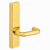 SARGENT 710-ETJ dummy lever trim for 80 Series exit devices, polished brass US3, long rectangular escutcheon