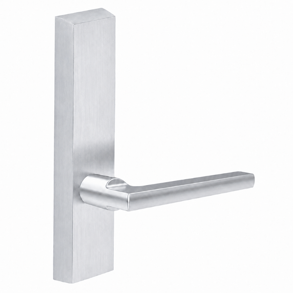 SARGENT 710-ETMD dummy lever trim for 80 Series exit devices, satin chrome US26D, rectangular escutcheon